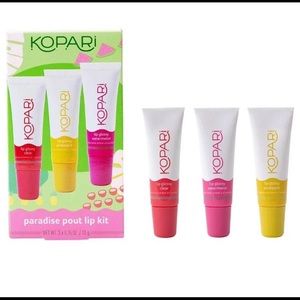 **SOLD** KOPARI BEAUTY SET Coconut Latte Body Wash Paradise Pout Lip Gloss 3Pck